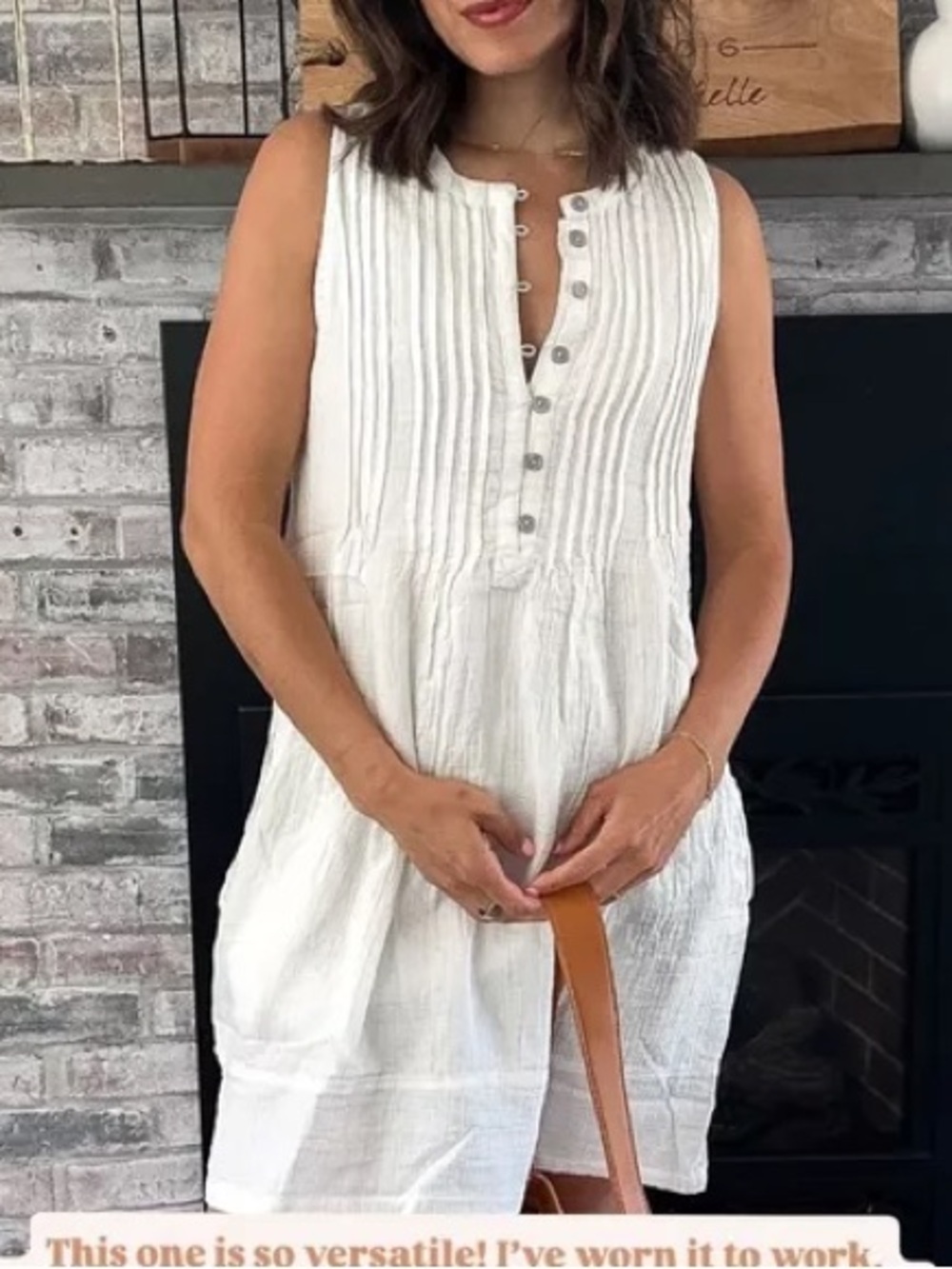 Elizabeth & James Ivory Gauze cotton‎ swing sleeveless Dress Scandi Capsule boho